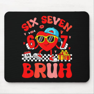 Mousepad Meme Divertido 67 Seis Sete Bruh Coração de São Va
