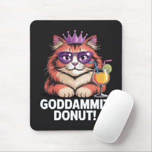 Mousepad Meme do Gato Princesa Donut Feminino