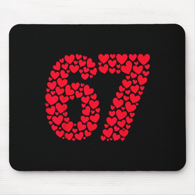 Mousepad Meme engraçado 67 6 7 Geração Alpha Gíria para o D (Frente)