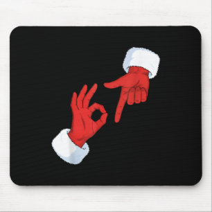 Mousepad Meme engraçado 67 mãos de Papai Noel gesto Six Sev