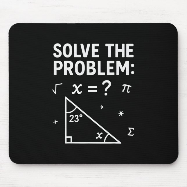 Mousepad Meme Engraçado 67 Matemática Resolva o Problema Pr (Frente)