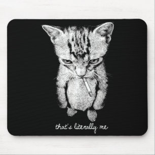 Mousepad Meme engraçado de munchkin fumando gatinho gato em