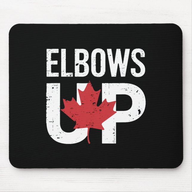 Mousepad Meme engraçado do Canadá cotovelos para cima  (Frente)