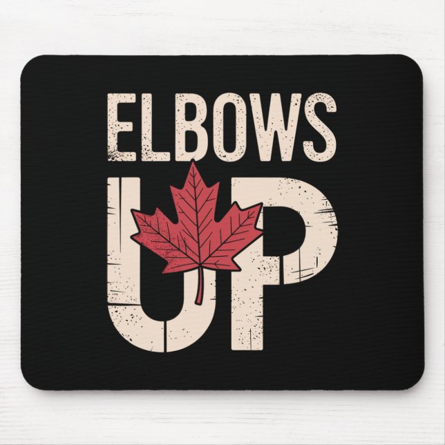 Mousepad Meme engraçado do Canadá Cotovelos para cima (1)  (Frente)