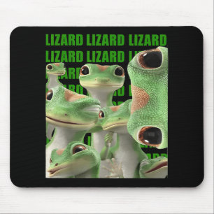 Mousepad Meme Engraçado Lizard Lizard (2 Lados) _1