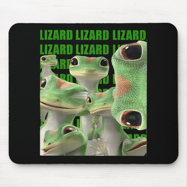 Mousepad Meme Engraçado Lizard Lizard (2 Lados) _1 (Frente)
