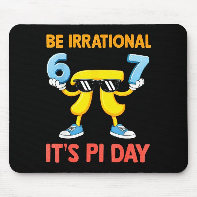 Mousepad Meme engraçado seis sete 67 dia matemática ciência (Frente)