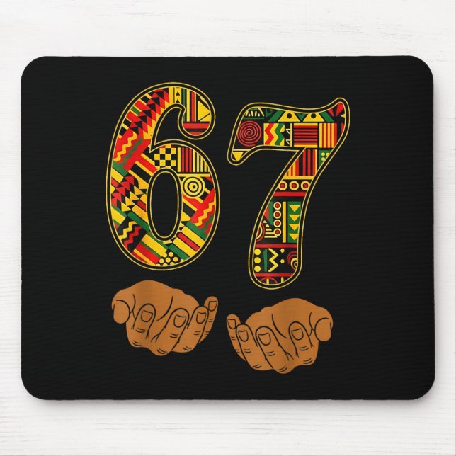 Mousepad Meme Funny 6 7 Six Seven Black History Month Men W (Frente)
