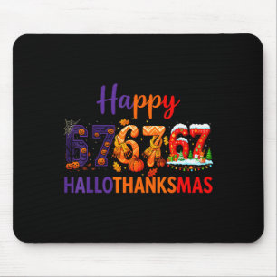 Mousepad Meme Hugvyn Six Seven 67 Hallothanksmas Halloween