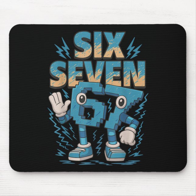 Mousepad Meme Infantil 67 Seis Sete 6 7 Brainrot Italiano (Frente)