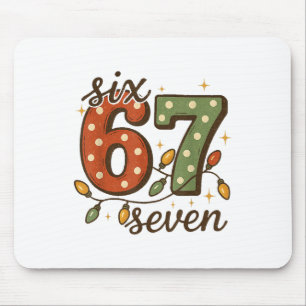 Mousepad Meme Natal 67 Seis Sete 6-7 Piada Divertida Intern