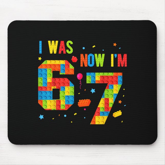 Mousepad Meme Six Seven Boys Building Birthday I Was 6 Now  (Frente)