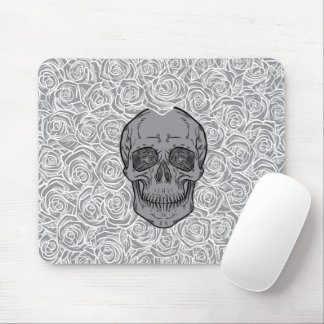Mousepad Memento Mori! Caveira e Rosas, Desenho Mão