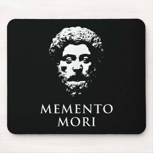 Mousepad Memento Mori Com Marcus Aurelius Cabeça (Frente)