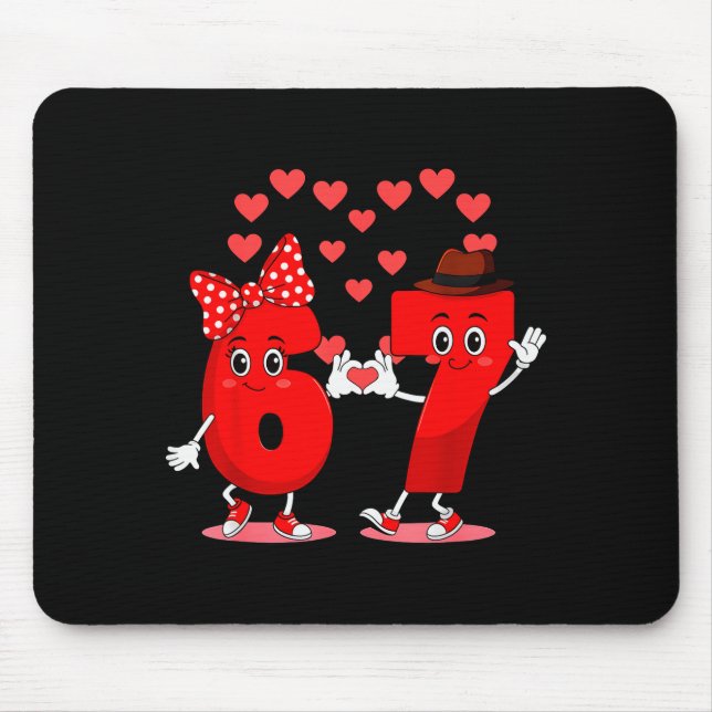Mousepad Memes 6 E 7 Seis Sete Amor Bonito Dia Dos Namorado (Frente)