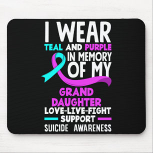 Mousepad Memória Roxo Turquesa do Suicídio da Neta
