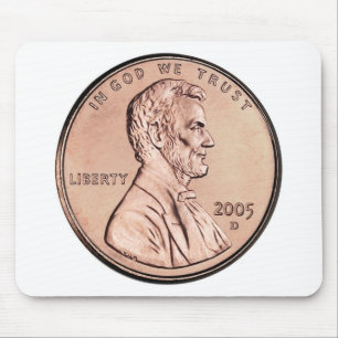 Mousepad Memorial 2005 de Lincoln 1 dinheiro da moeda de