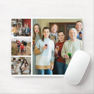 Mousepad Memórias acalentadas: Colagem personalizável de 4