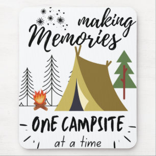 Mousepad Memórias de fazeres Um Campsite De Cada Vez Acampa