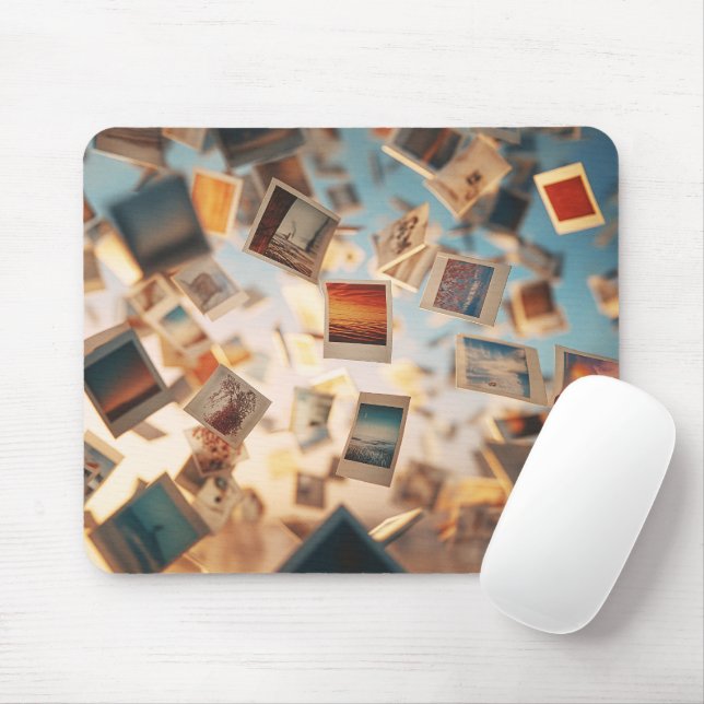 Mousepad Memórias Flutuantes de Polaroid (Com mouse)