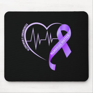 Mousepad Memórias laço roxo conscientização alzheimer