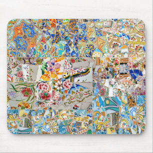 Mousepad Memórias. Parque Güell. Grande mosaico. Parte 1.