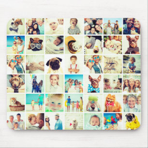 Mousepad Memórias personalizadas de 42 fotos da família m