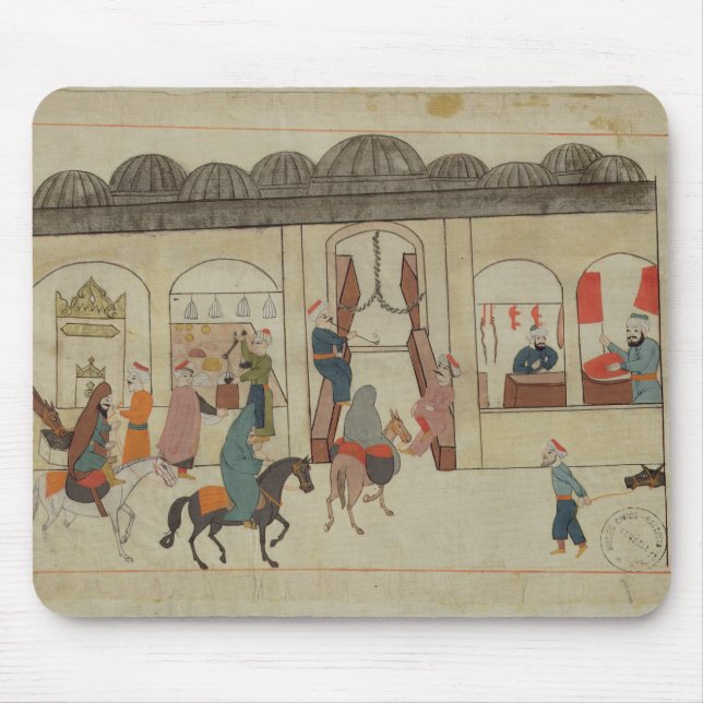 Mousepad Memorie Turchesche que descreve o mercado dentro (Frente)