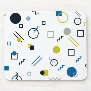 Mousepad Memphis, legal, moda, arte geométrica moderna