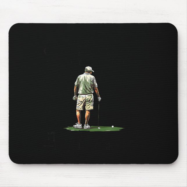 Mousepad Men Play Golf Eighties Funny Golfer Golfing  (Frente)