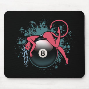 Mousepad Menina 8-Ball do diabo