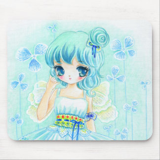 Mousepad Menina azul bonito da fada do anime