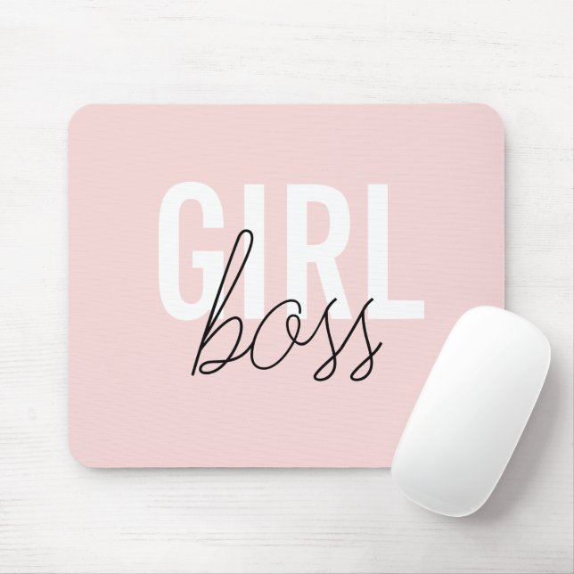 Mousepad Menina blush de tipografia chefe (Com mouse)
