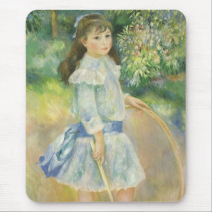 Mousepad Menina com Arco por Pierre Renoir, Arte Fino Antig