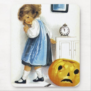 Mousepad Menina com Jack o' Lantern