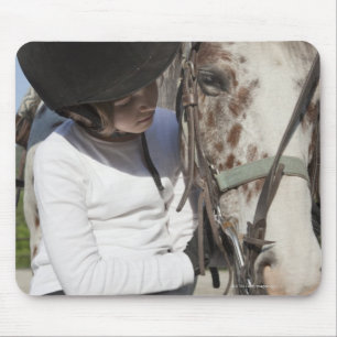 Mousepad Menina com seu cavalo