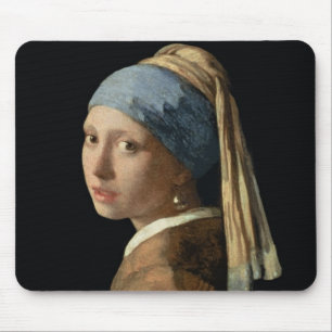 Mousepad Menina com um brinco da pérola, c.1665-6 (óleo em