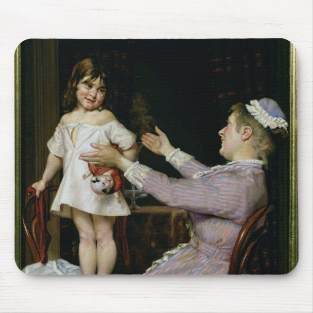 Mousepad Menina com uma boneca e sua enfermeira, 1896 (Frente)