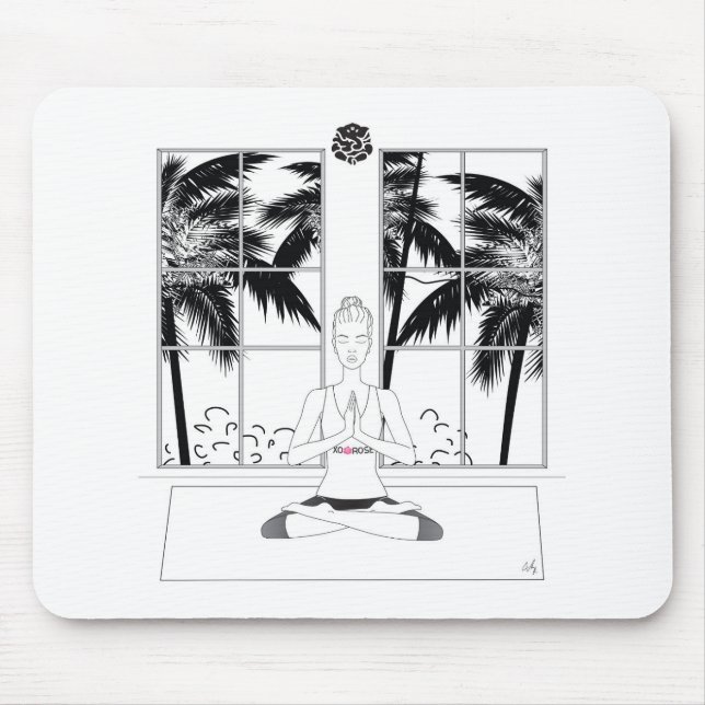 Mousepad Menina da ioga (Frente)