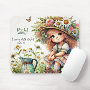 Mousepad Menina daisy Personalizada Filha de Deus