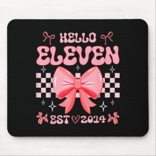 Mousepad Menina de 11 anos de aniversário Olá Onze Est 2014