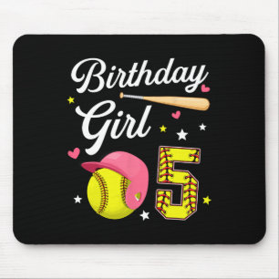 Mousepad Menina de 5 anos de idade Softll Quinta Bday 5 Ano