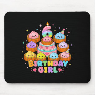 Mousepad menina de 6 anos de idade kawaii anime de aniversá