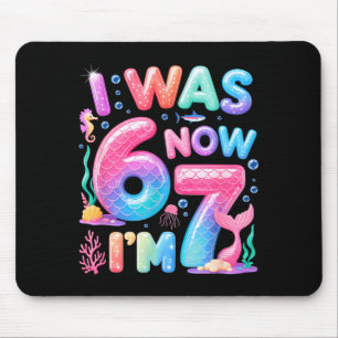 Mousepad menina de 7 anos de aniversário eu tinha 6 anos ag