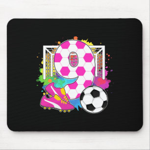 Mousepad Menina de 9 Anos de Idade Festa de Aniversário de