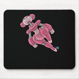 Mousepad Menina de Anime Robô Adesivo Rosa