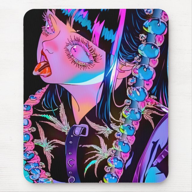 Mousepad Menina De Anime Saindo De Sua Língua (Frente)