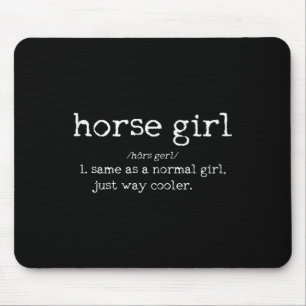 Mousepad Menina de Cavalo Definição Engraçada Cavalo-de-cav