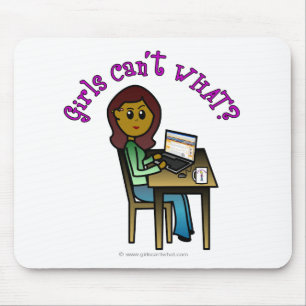 Mousepad Menina de Computador Escura