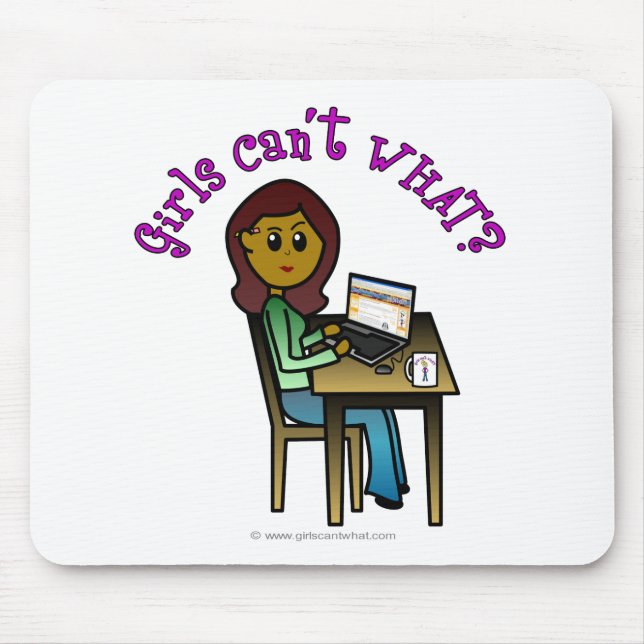 Mousepad Menina de Computador Escura (Frente)